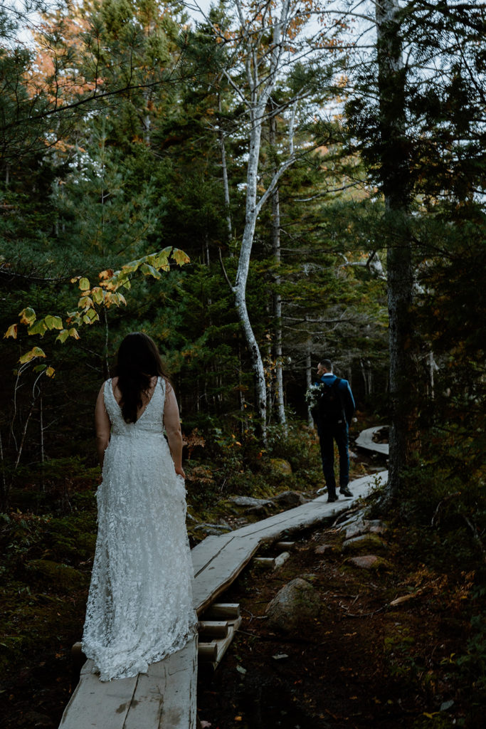 hiking Elopement in Acadia National Park