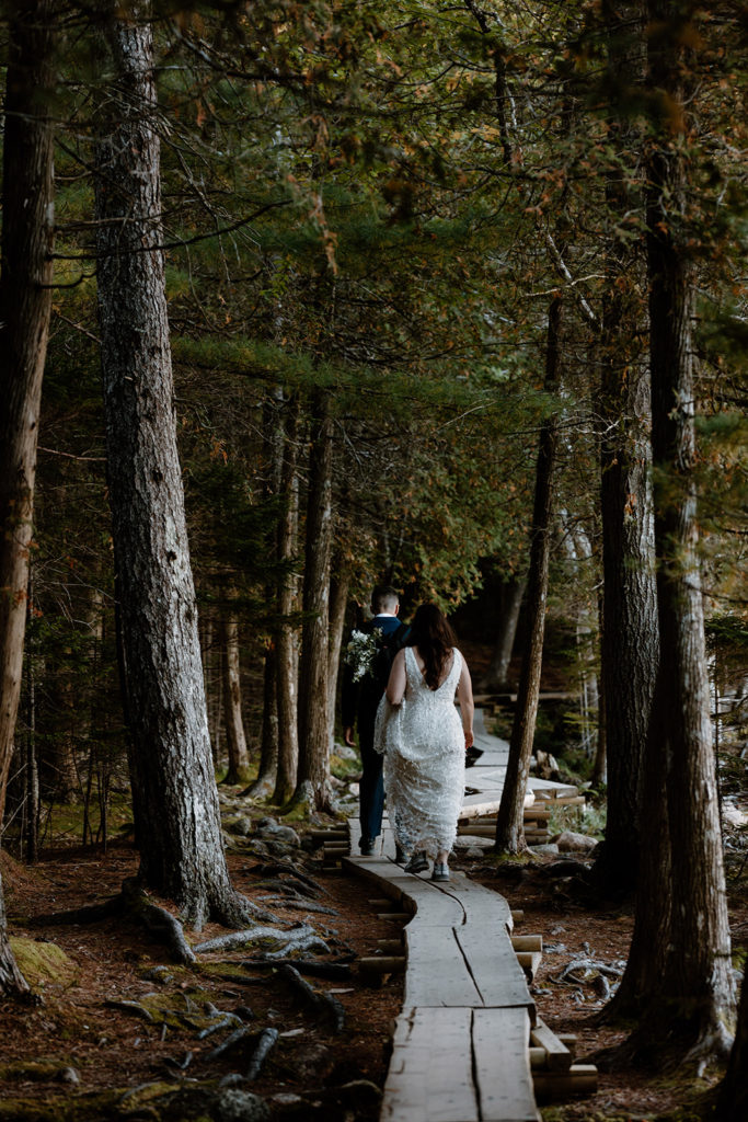hiking Elopement in Acadia National Park