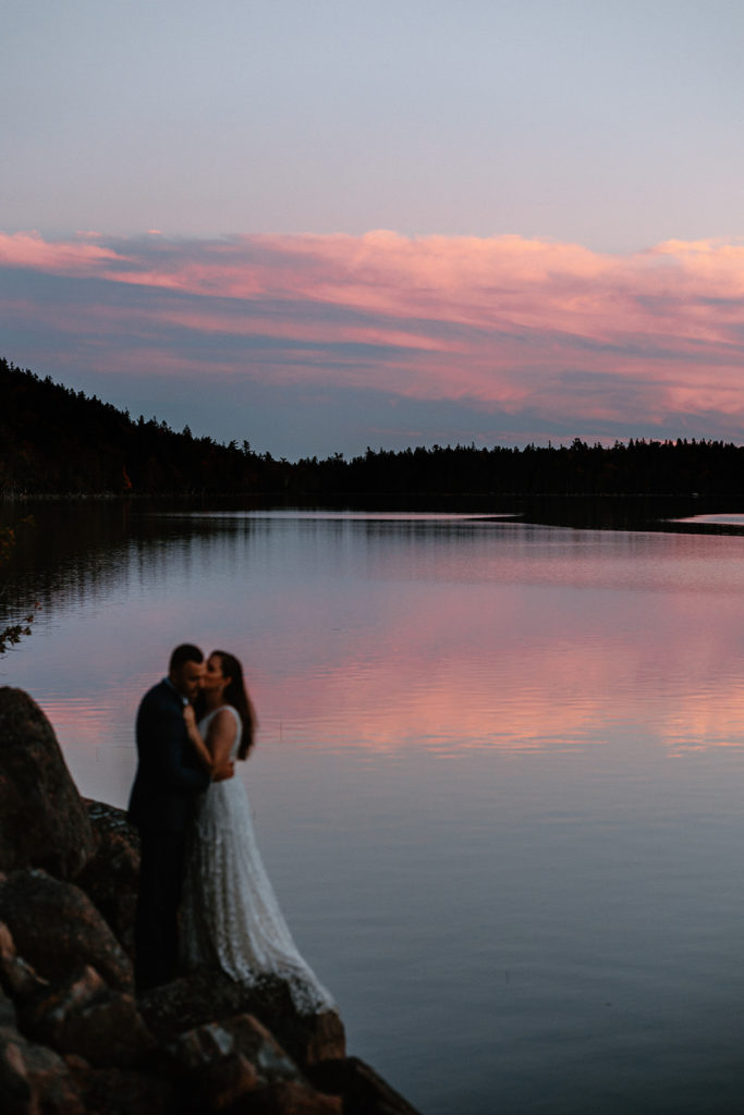 Sunset Elopement in Acadia National Park