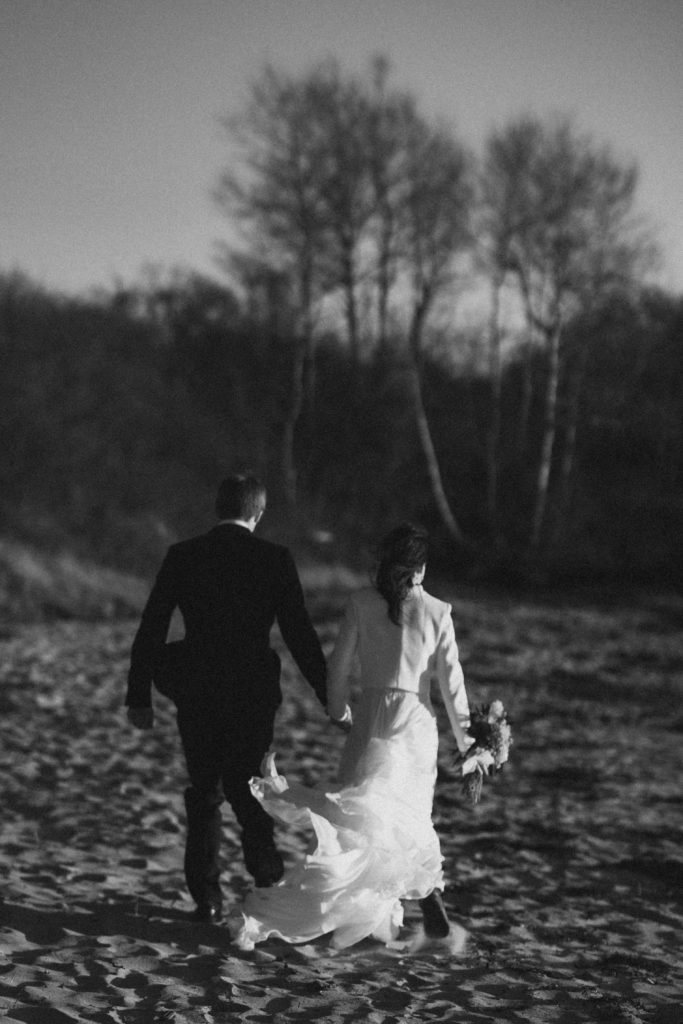 golden hour in black and white on sand
elopement planning timeframes