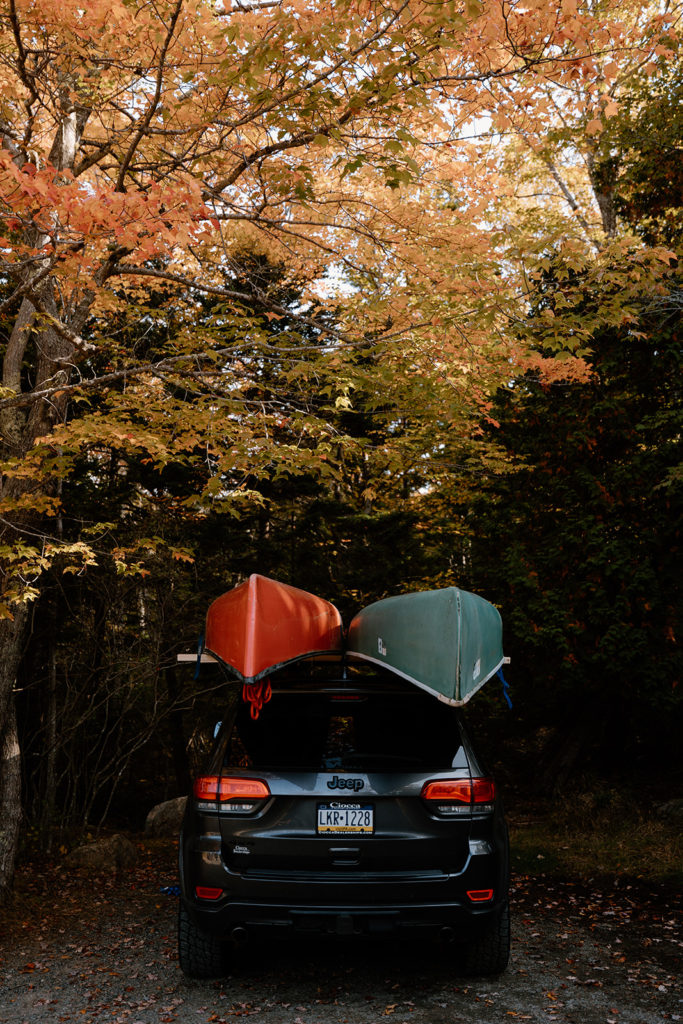 Canoes on jeep