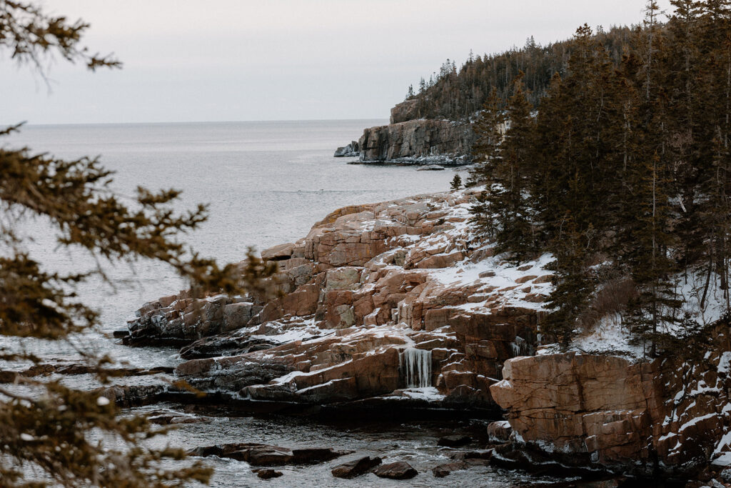 acadia national park in the winter