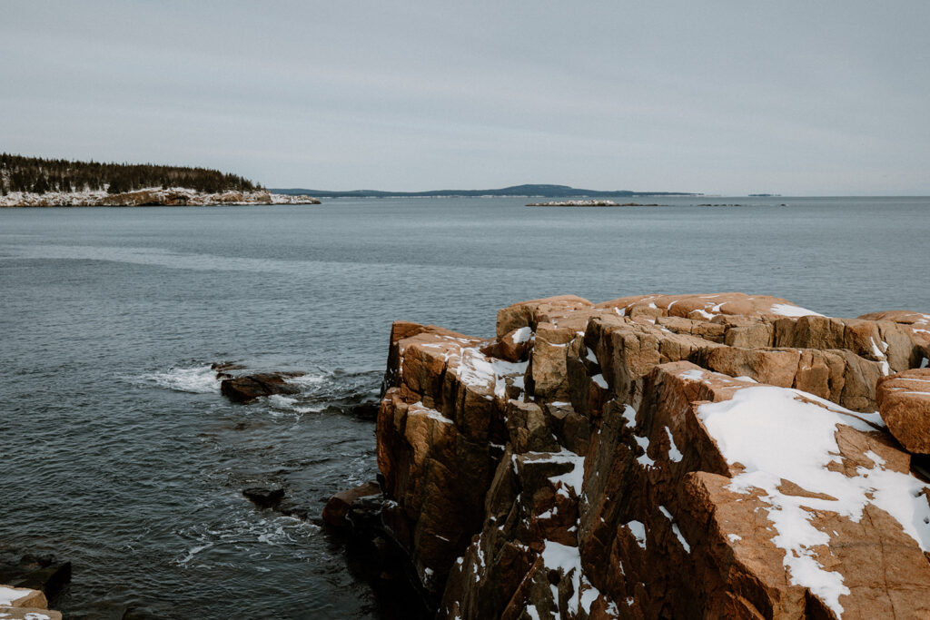 acadia national park in the winter