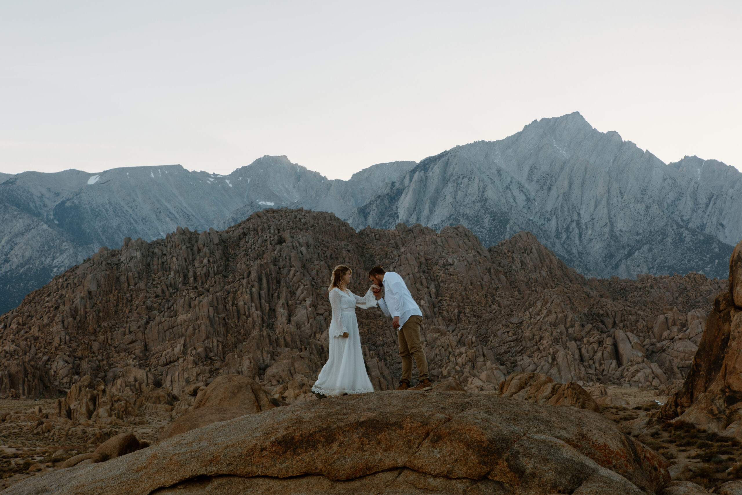 california elopement in the alabama hills